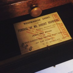 A ticket to Robert Browning’s funeral